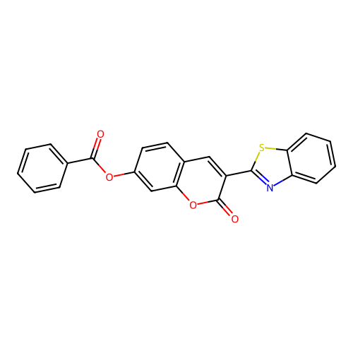 3-(1,3-benzothiazol-2-yl)-2-oxo-2H-chromen-7-yl benzoate structure