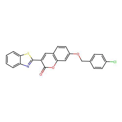 3-Benzothiazol-2-yl-7-[(4-chlorophenyl)methoxy]chromen-2-one structure