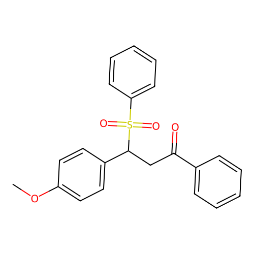3-(Benzenesulfonyl)-3-(4-methoxyphenyl)-1-phenyl-1-propanone structure