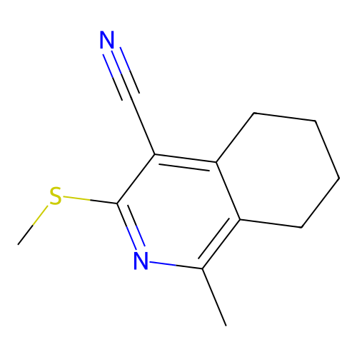 1-Methyl-3-methylsulfanyl-5,6,7,8-tetrahydroisoquinoline-4-carbonitrile structure