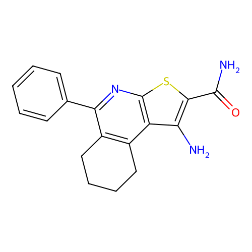1-Amino-5-phenyl-6,7,8,9-tetrahydrothieno[2,3-c]isoquinoline-2-carboxamide structure
