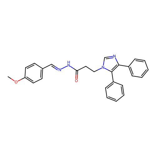 3-(4,5-diphenyl-1H-imidazol-1-yl)-N'-[(E)-(4-methoxyphenyl)methylidene]propanehydrazide structure
