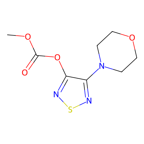 Methyl (4-morpholin-4-yl-1,2,5-thiadiazol-3-yl) carbonate structure