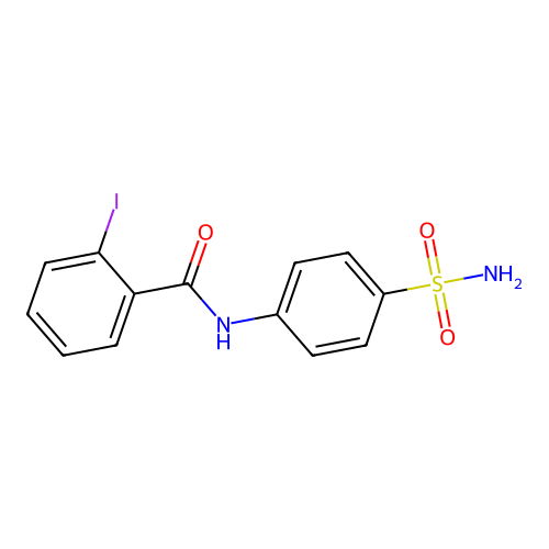 2-iodo-N-(4-sulfamoylphenyl)benzamide structure