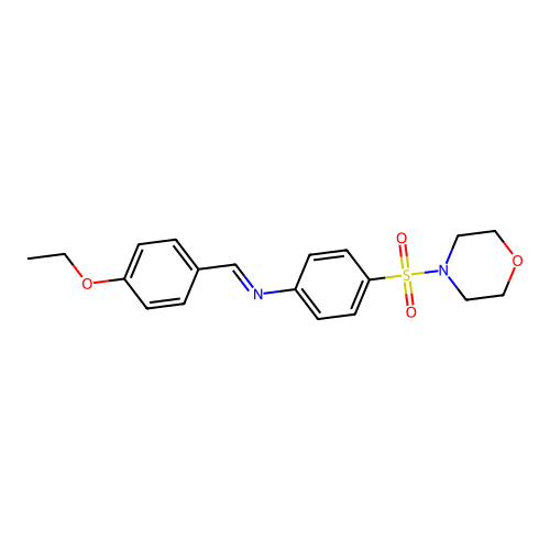 (4-Ethoxy-benzylidene)-[4-(morpholine-4-sulfonyl)-phenyl]-amine structure