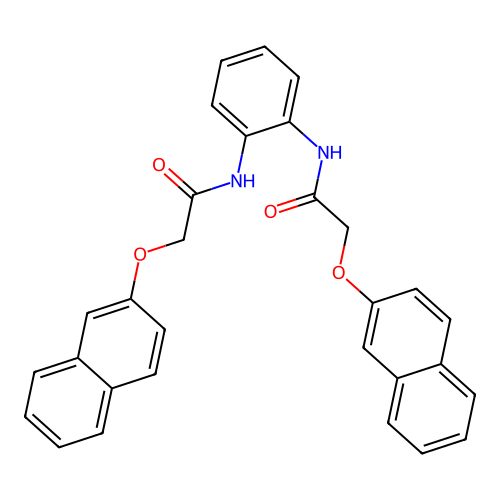 N,N'-1,2-phenylenebis[2-(2-naphthyloxy)acetamide] structure