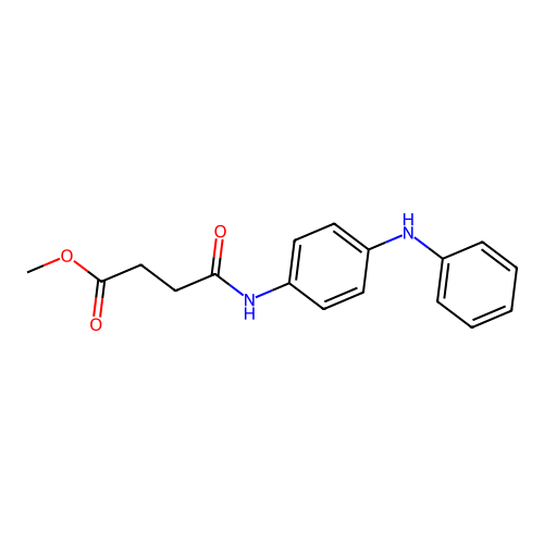 Methyl 4-(4-anilinoanilino)-4-oxobutanoate structure