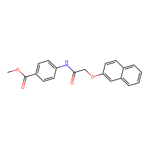 Methyl 4-{[(2-naphthyloxy)acetyl]amino}benzoate structure