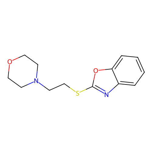2-(2-Morpholin-4-ylethylthio)benzoxazole structure