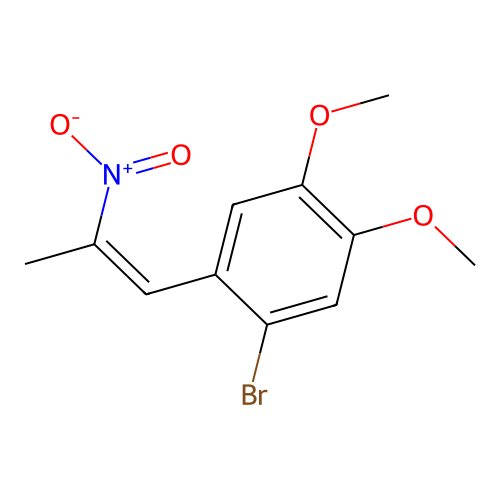 1-Bromo-4,5-dimethoxy-2-(2-nitroprop-1-enyl)benzene structure