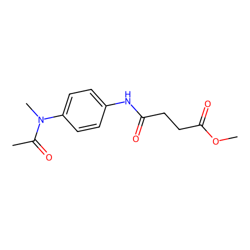 Methyl 4-({4-[acetyl(methyl)amino]phenyl}amino)-4-oxobutanoate structure