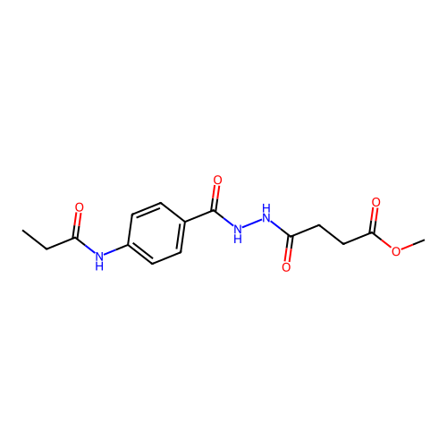 Methyl 4-oxo-4-{2-[4-(propionylamino)benzoyl]hydrazino}butanoate structure