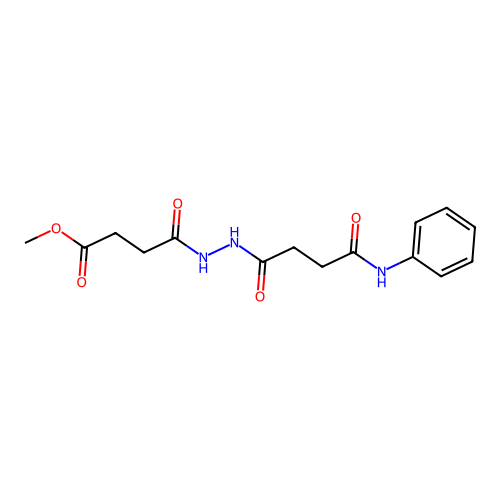 Methyl 4-[2-(4-anilino-4-oxobutanoyl)hydrazino]-4-oxobutanoate structure