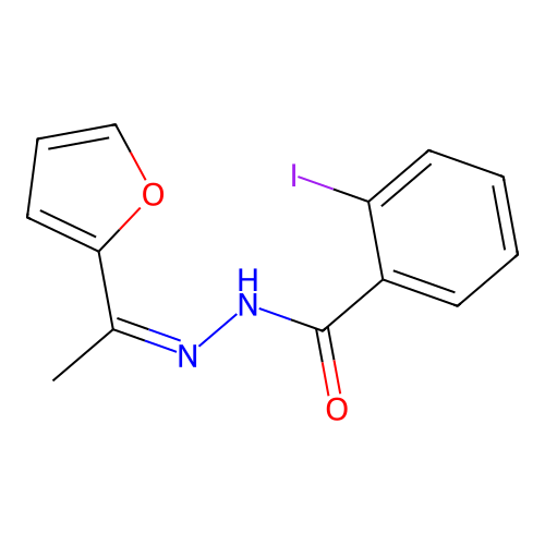 N'-[1-(2-furyl)ethylidene]-2-iodobenzohydrazide structure