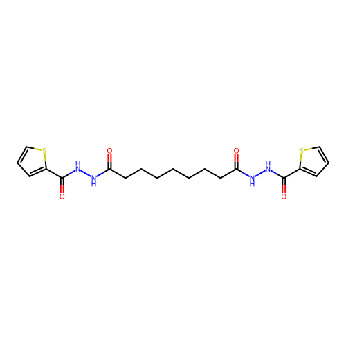 N'1,N'9-bis(2-thienylcarbonyl)nonanedihydrazide structure
