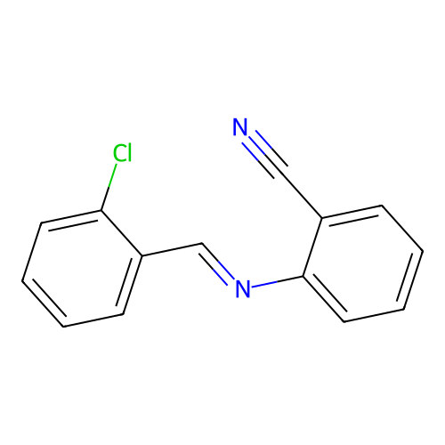 2-[(2-Chlorobenzylidene)amino]benzonitrile structure