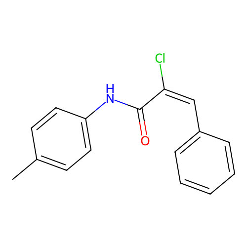 2-chloro-N-(4-methylphenyl)-3-phenylacrylamide structure