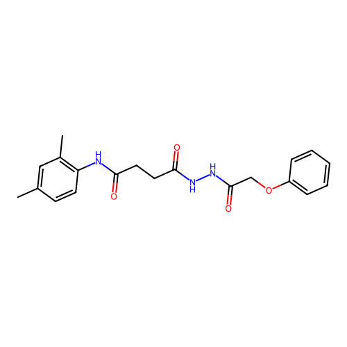 N-(2,4-dimethylphenyl)-4-oxo-4-[2-(phenoxyacetyl)hydrazinyl]butanamide structure