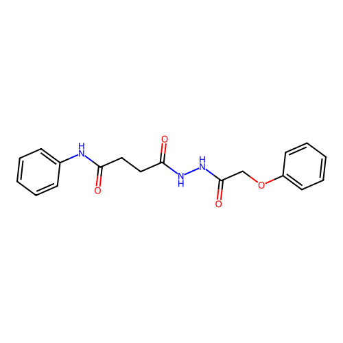 4-oxo-4-[2-(phenoxyacetyl)hydrazino]-N-phenylbutanamide structure