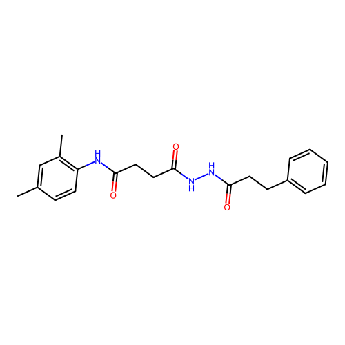 N-(2,4-dimethylphenyl)-4-oxo-4-[2-(3-phenylpropanoyl)hydrazino]butanamide structure