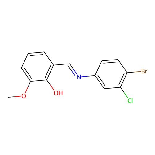 2-{[(4-Bromo-3-chlorophenyl)imino]methyl}-6-methoxyphenol structure