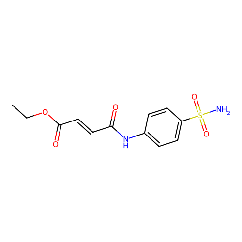 3-(4-Sulfamoyl-phenylcarbamoyl)-acrylic acid ethyl ester structure