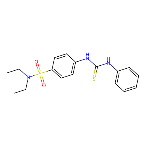 4-[(anilinocarbonothioyl)amino]-N,N-diethylbenzenesulfonamide structure