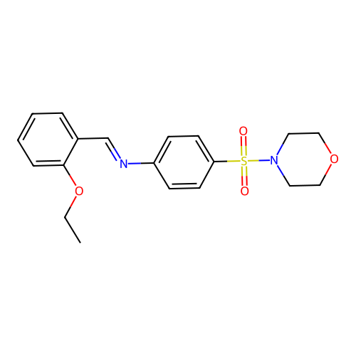 N-(2-ethoxybenzylidene)-4-(4-morpholinylsulfonyl)aniline structure