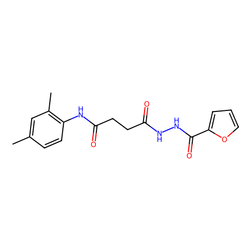 N-(2,4-dimethylphenyl)-4-[2-(2-furoyl)hydrazino]-4-oxobutanamide structure