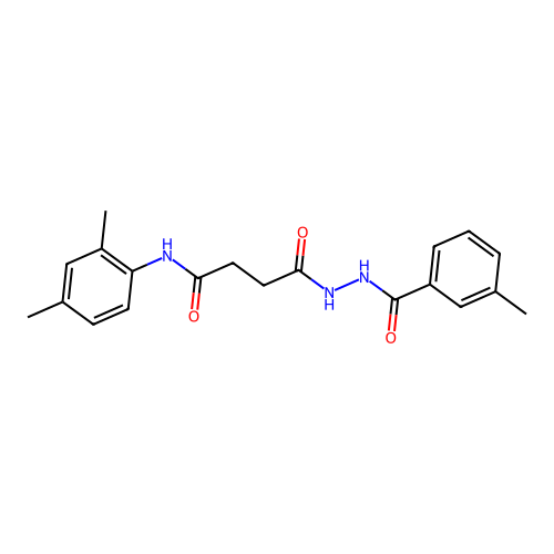 N-(2,4-dimethylphenyl)-4-[2-(3-methylbenzoyl)hydrazino]-4-oxobutanamide structure