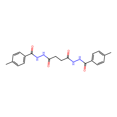 N'1,N'4-bis(4-methylbenzoyl)succinohydrazide structure