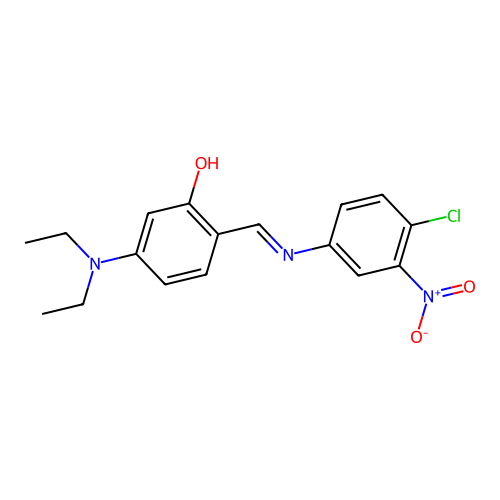 2-[(E)-[(4-Chloro-3-nitrophenyl)imino]methyl]-5-(diethylamino)phenol structure