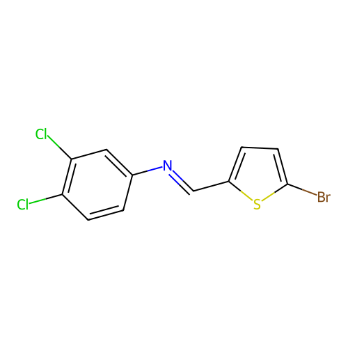1-(5-bromothiophen-2-yl)-N-(3,4-dichlorophenyl)methanimine structure