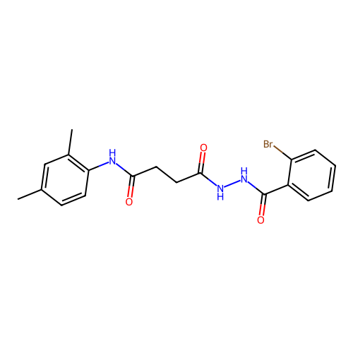 4-{2-[(2-bromophenyl)carbonyl]hydrazinyl}-N-(2,4-dimethylphenyl)-4-oxobutanamide structure