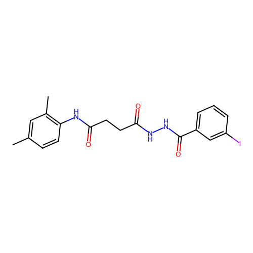 N-(2,4-dimethylphenyl)-4-{2-[(3-iodophenyl)carbonyl]hydrazinyl}-4-oxobutanamide structure