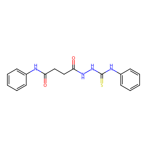 4-[2-(anilinocarbonothioyl)hydrazino]-4-oxo-N-phenylbutanamide structure