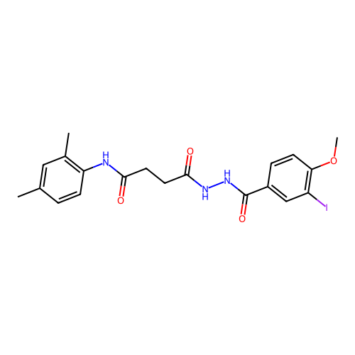 N-(2,4-dimethylphenyl)-4-[2-(3-iodo-4-methoxybenzoyl)hydrazino]-4-oxobutanamide structure