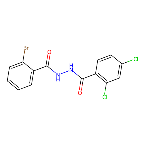 N'-(2-bromobenzoyl)-2,4-dichlorobenzohydrazide structure