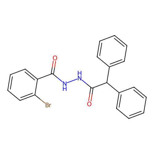 2-bromo-N'-(diphenylacetyl)benzohydrazide structure