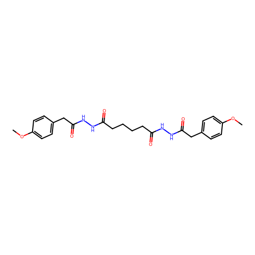 N'1,N'6-bis[(4-methoxyphenyl)acetyl]hexanedihydrazide structure