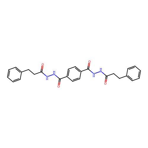 N'1,N'4-bis(3-phenylpropanoyl)terephthalohydrazide structure