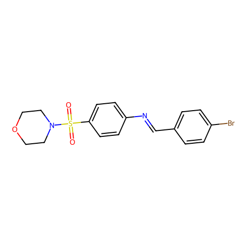 N-(4-bromobenzylidene)-4-(4-morpholinylsulfonyl)aniline structure