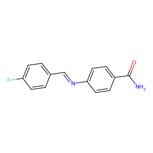 4-[(4-Fluorobenzylidene)amino]benzamide structure