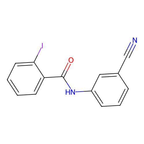 N-(3-cyanophenyl)-2-iodobenzamide structure