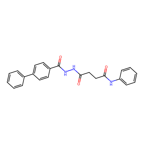 4-[2-(4-biphenylylcarbonyl)hydrazino]-4-oxo-N-phenylbutanamide structure