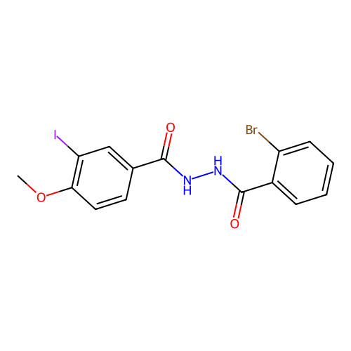 N'-(2-bromobenzoyl)-3-iodo-4-methoxybenzohydrazide structure