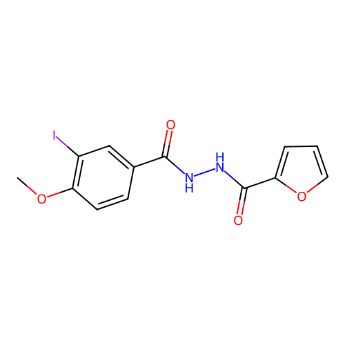 N'-(3-iodo-4-methoxybenzoyl)-2-furohydrazide structure