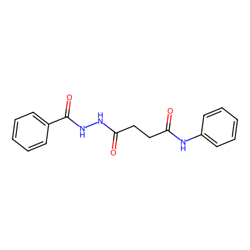 4-(2-benzoylhydrazino)-4-oxo-N-phenylbutanamide structure