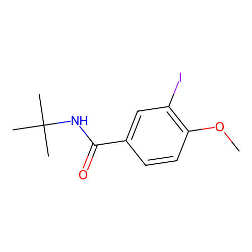 N-tert-butyl-3-iodo-4-methoxybenzamide structure