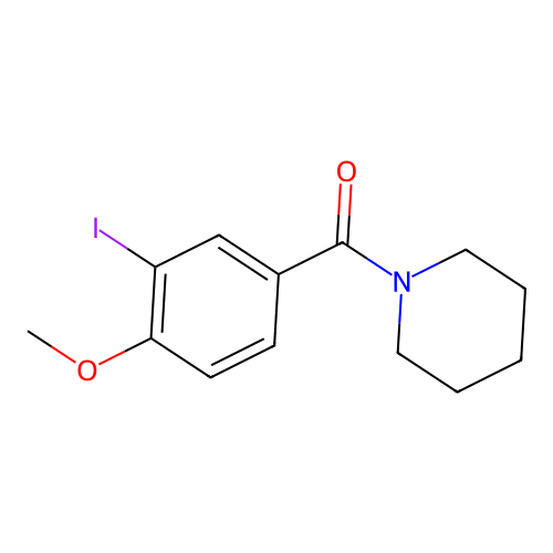 1-(3-Iodo-4-methoxybenzoyl)piperidine structure